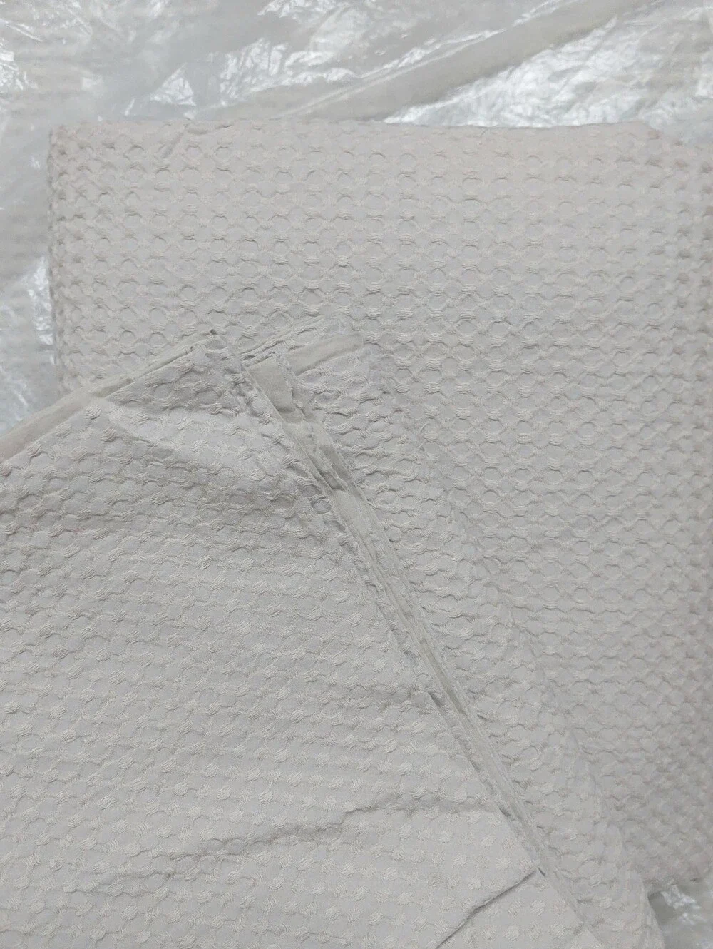NWOT! Quince 100% Organic Cotton Waffle Sand Duvet & 2 Shams! Full/ Queen (664)